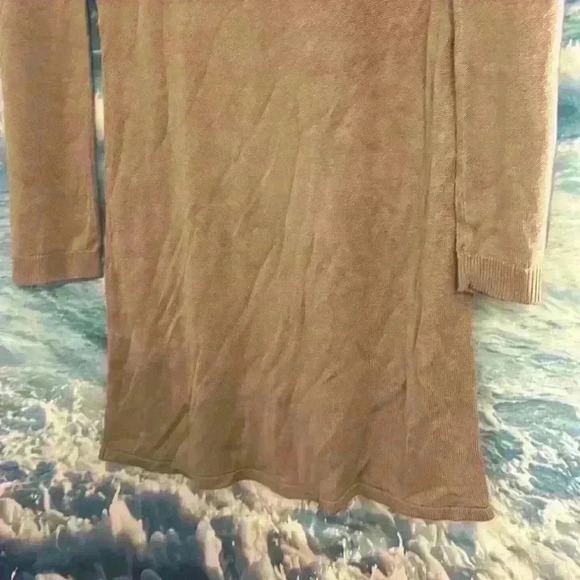 Evolution by Cyrus Geometric Tan Orange and White Knee Length Dress - Picture 11 of 17